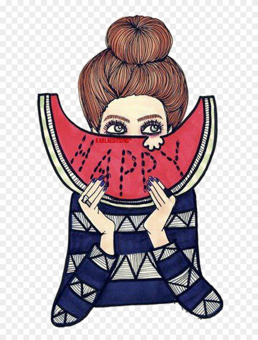 #girl #vintage #happy #tumblr - Niña Tumblr Png Clipart