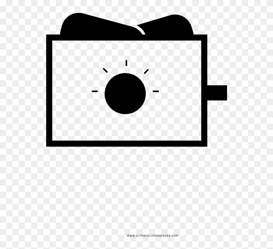 Toaster Coloring Page - Circle Clipart
