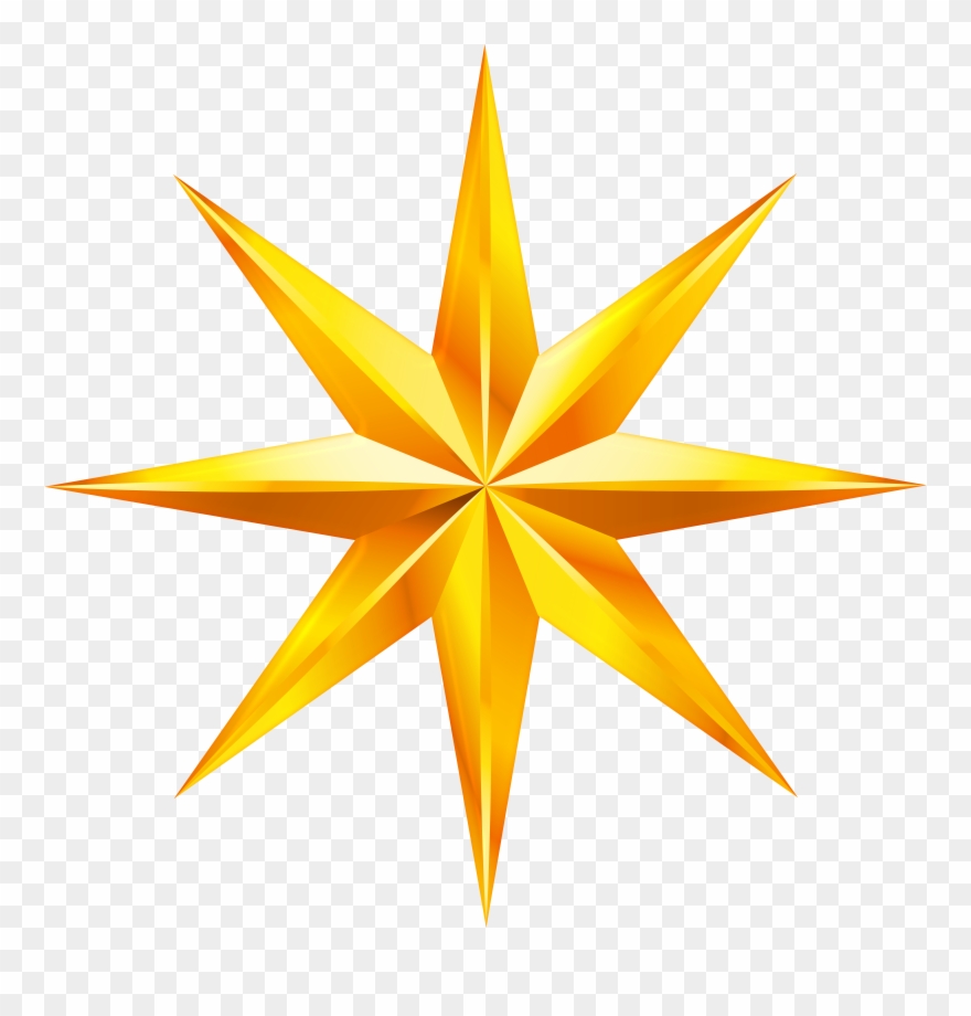 Yellow Decorative Star Png Clip Art Image Transparent Png