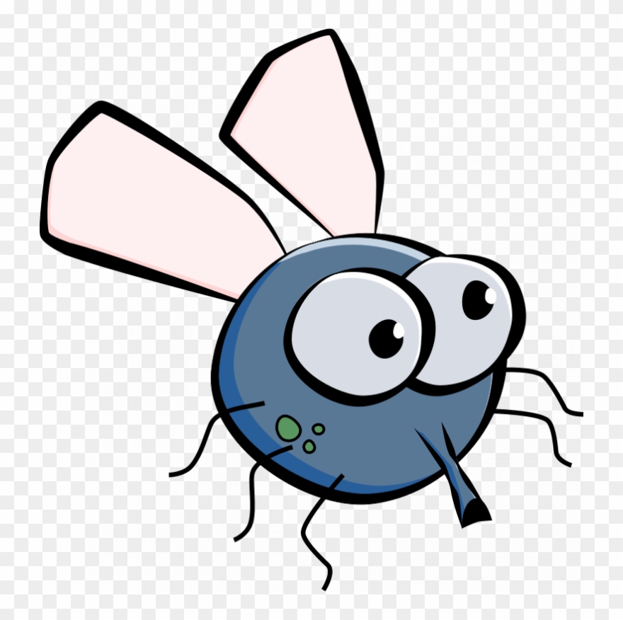Clip Art Library Download Flies Clipart Office - Fly Cartoon - Png Download