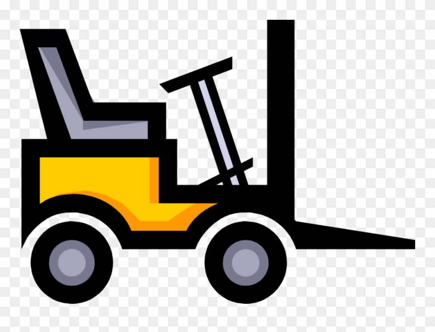 Truck Lifts Heavy Objects Image Illustration Of - Forklift Clipart