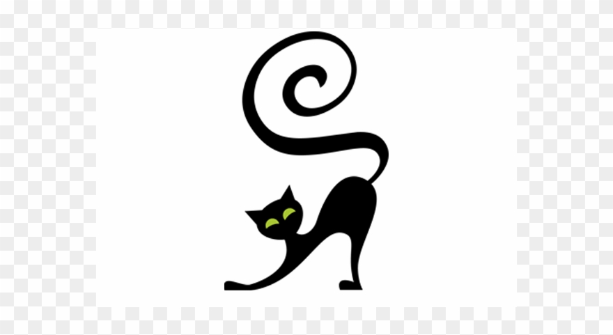 Black Cat Clipart Cat Stretch - Cat Stretch - Png Download