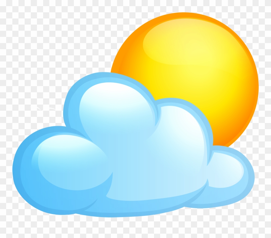 Clipart Of Sun, Blue Moon Full And Ash Cloud - Png Download