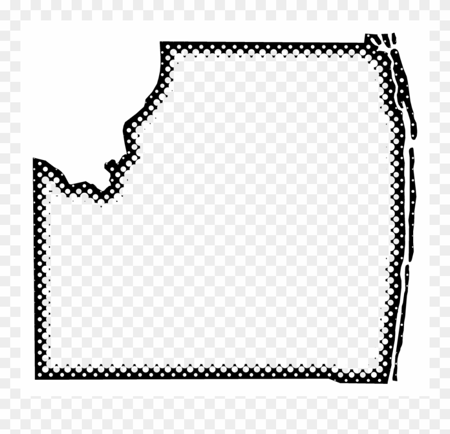 A Map Of Palm Beach With Dots Reversed Out Of A Black - Line Art Clipart