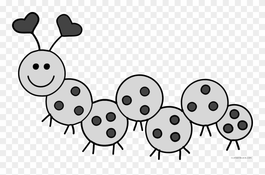 Bug Animal Free Black White Clipart Images Clipartblack - Valentines Day Clipart Transparent Background - Png Download