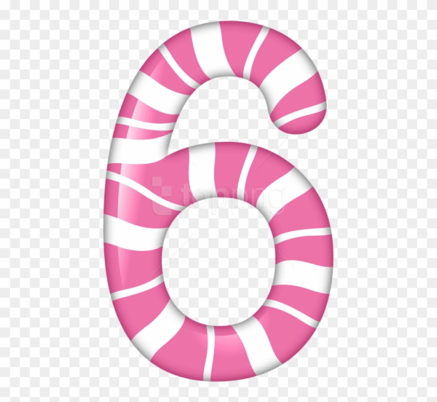 Free Png Download Number Six Candy Style Clipart Png - Transparent Six Clipart