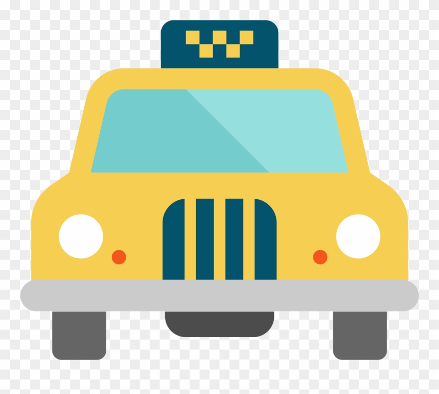 Cartoon Taxi Clip Art - Cab Icon - Png Download