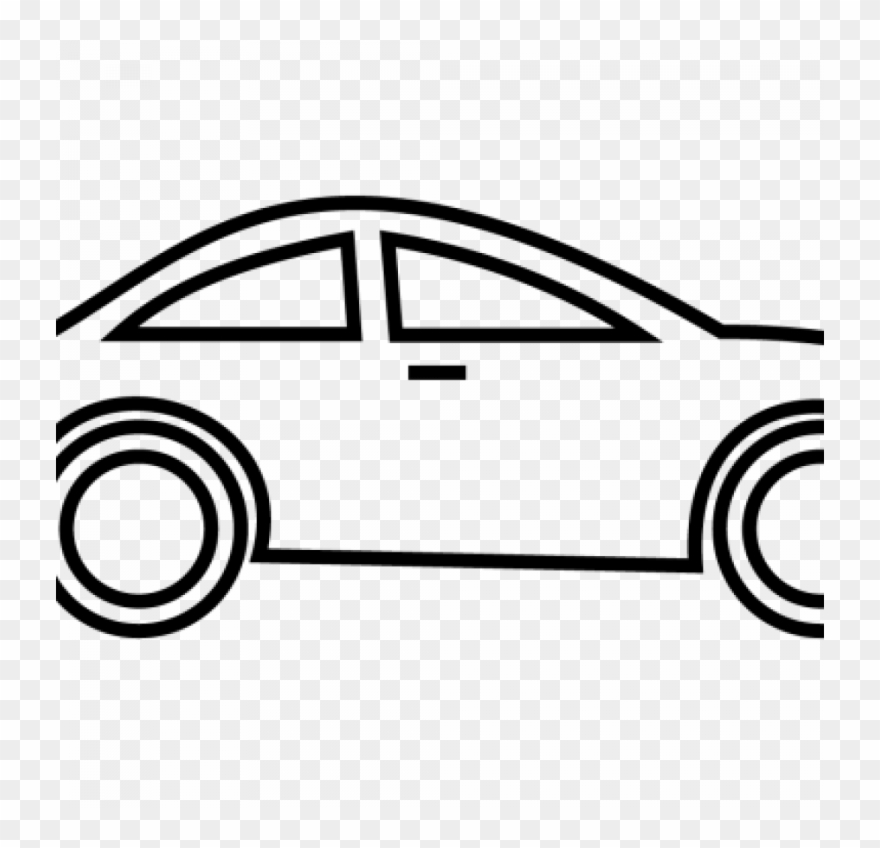 Download Car Clipart Black And White - White Car Clipart Png Transparent Png
