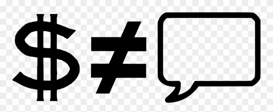 Kisscc0 Equals Sign Symbol Logo Money Is Not Speech - Niet Gelijk Aan Png Clipart