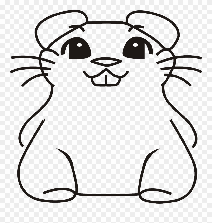 Computer Mouse Clip Art Black Figureblackmouse - Hamster - Png Download