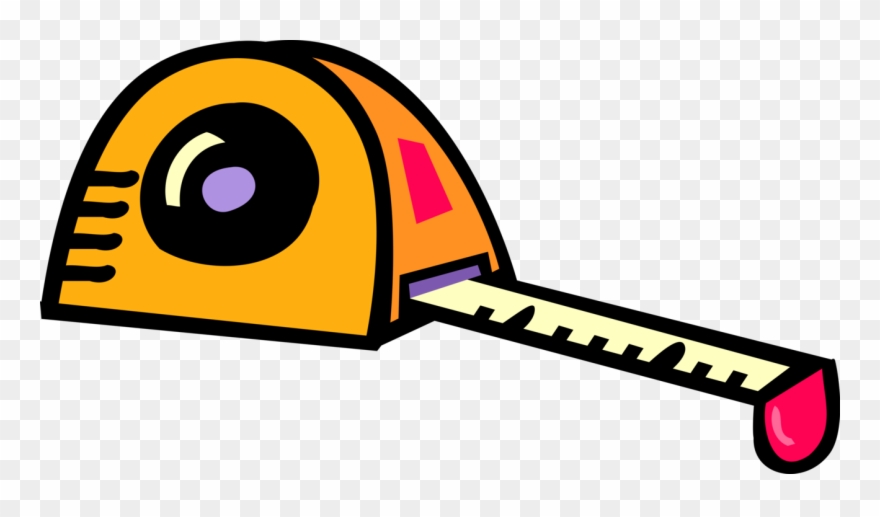 Vector Illustration Of Tape Measure Or Measuring Tape Clipart