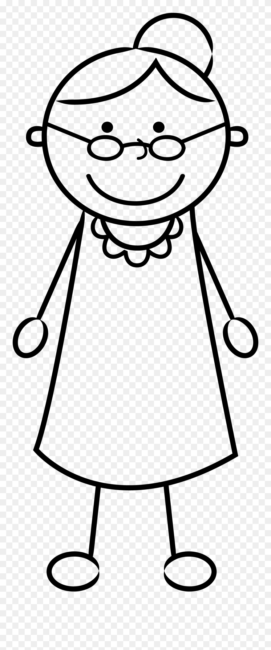 #freetoedit #stickman #grandma #female #elder Clipart (#3999336