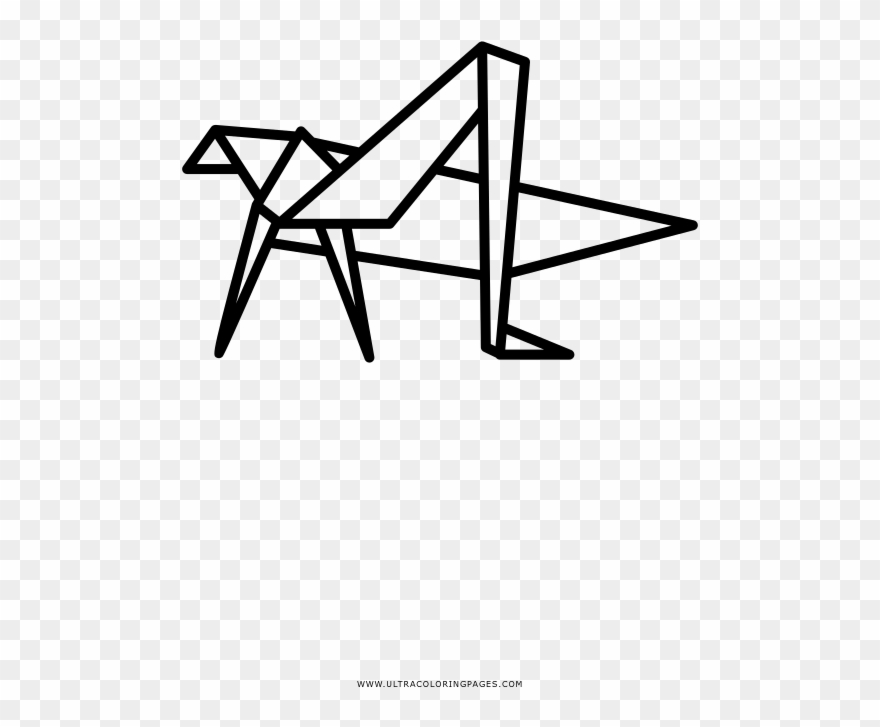 Grasshopper Coloring Page - Line Art Clipart