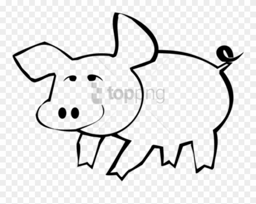 Free Png Outlines Of A Pig Png Image With Transparent - Outline Of Pig Clipart