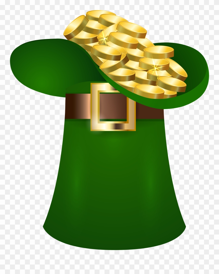St Patrick's Day Hat With Coins Transparent Image Clipart