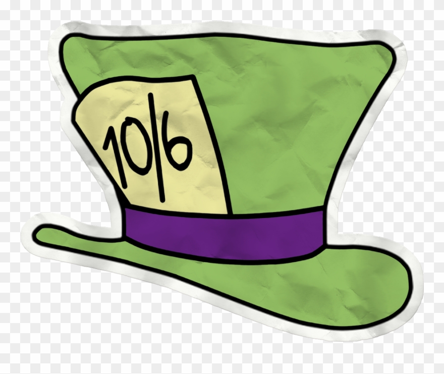 The Mad Hatter March Hare Cheshire Cat Clip Art - Cartoon Alice In Wonderland Mad Hatters Hat - Png Download