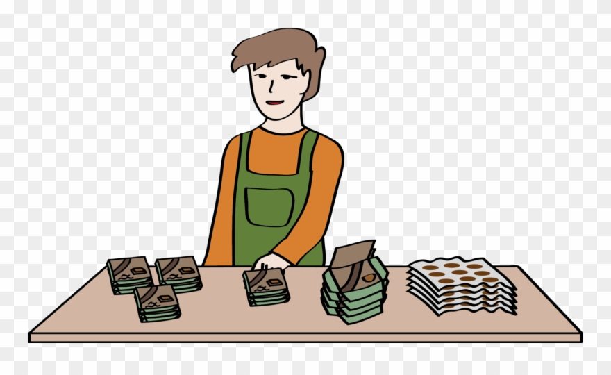 Ein Mann Steht An Einem Tisch - Man Clipart