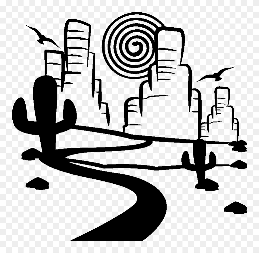 Sticker Paysage Far West Ambiance Sticker Kc6963 - Clip Art Far West - Png Download