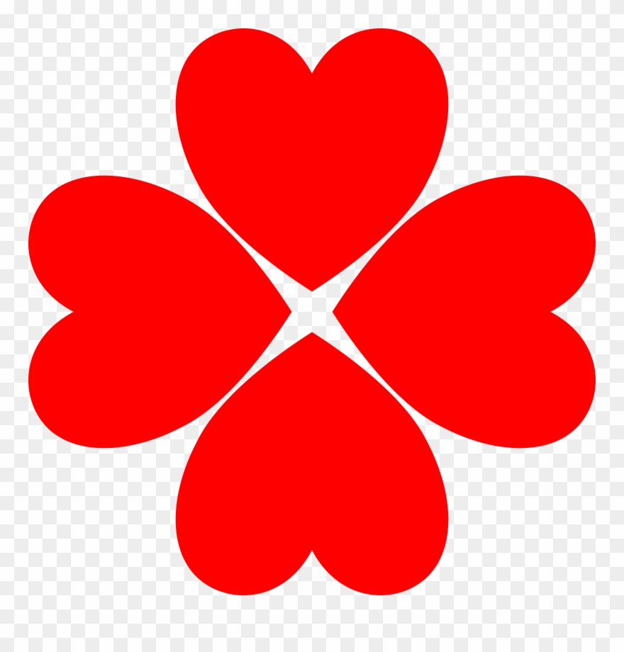 Clipart Four Heart Clover 3 Leaf Clover Clip Art 4 - Digital Convergence Examples - Png Download