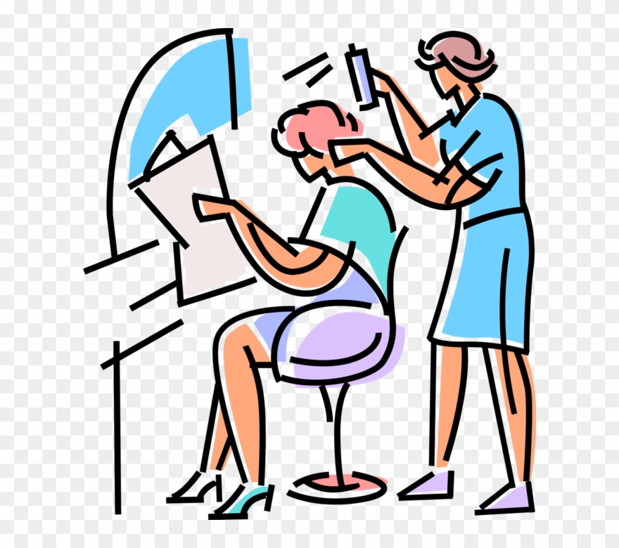 Banner Royalty Free Library Sprays Customer S Vector - Hairdresser Clipart