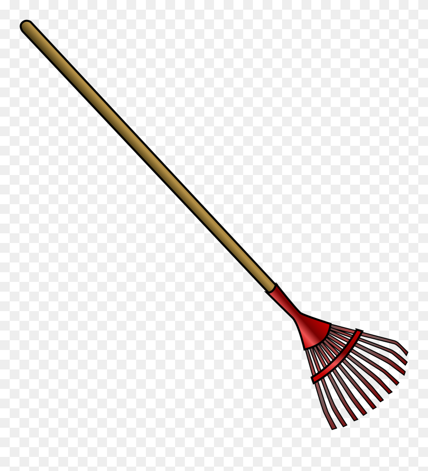 Rake And Leaves Clip Art - Rake Clip Art - Png Download