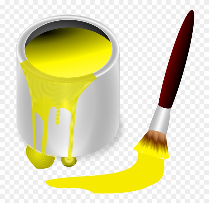 Color Bucket Yellow Clipart Paint & Brush Png Transparent Png (40423