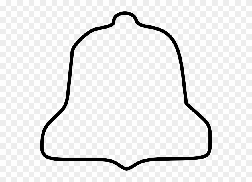 Best Photos Of Christmas Bell Outline Clip - Outline Of A Bell - Png Download