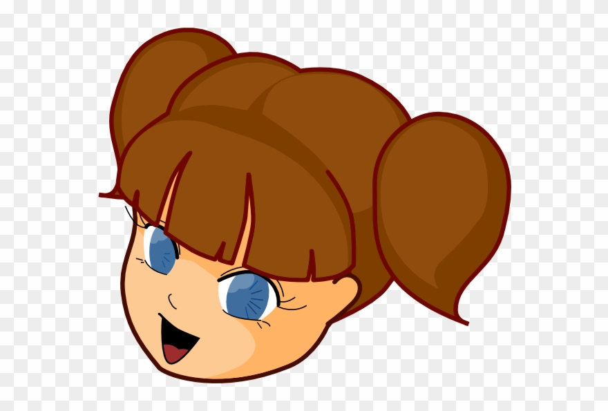 Girl Brown Hair Clip Art - Brown Hair Clip Art - Png Download