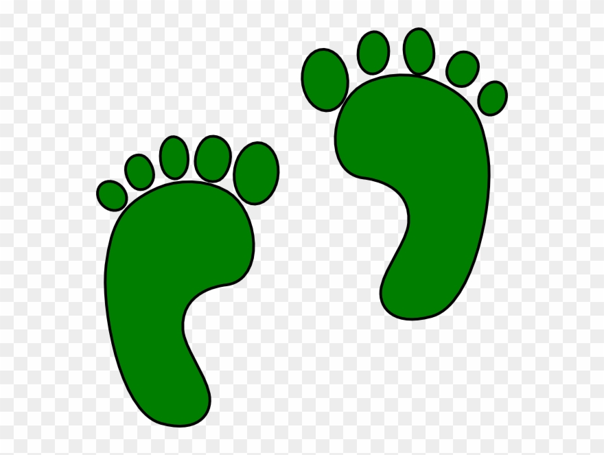 Png - Green Footsteps Clipart Transparent Png