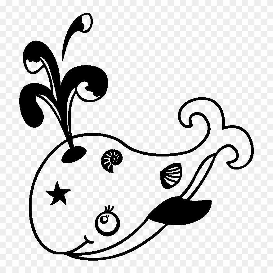 Sticker Baleine Avec Jet D Eau Ambiance Sticker Kc7654 - Illustration Clipart