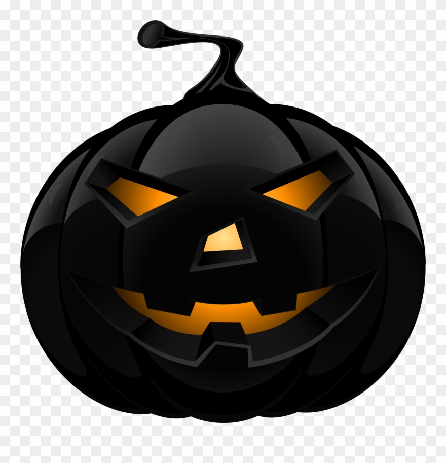 Black Pumpkin Lantern Png Clipart Image - Halloween Pumpkin Png Transparent