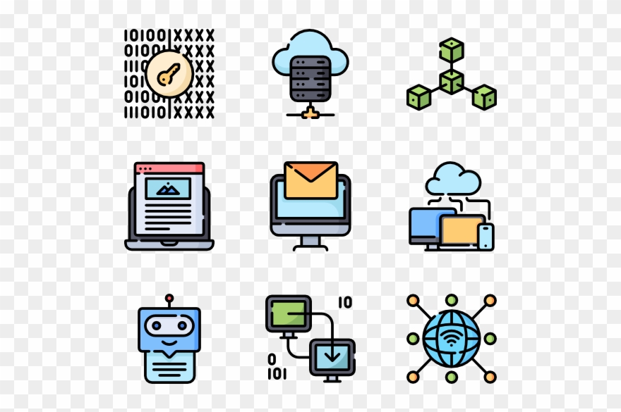 Internet Technology - Icons Stock Clipart