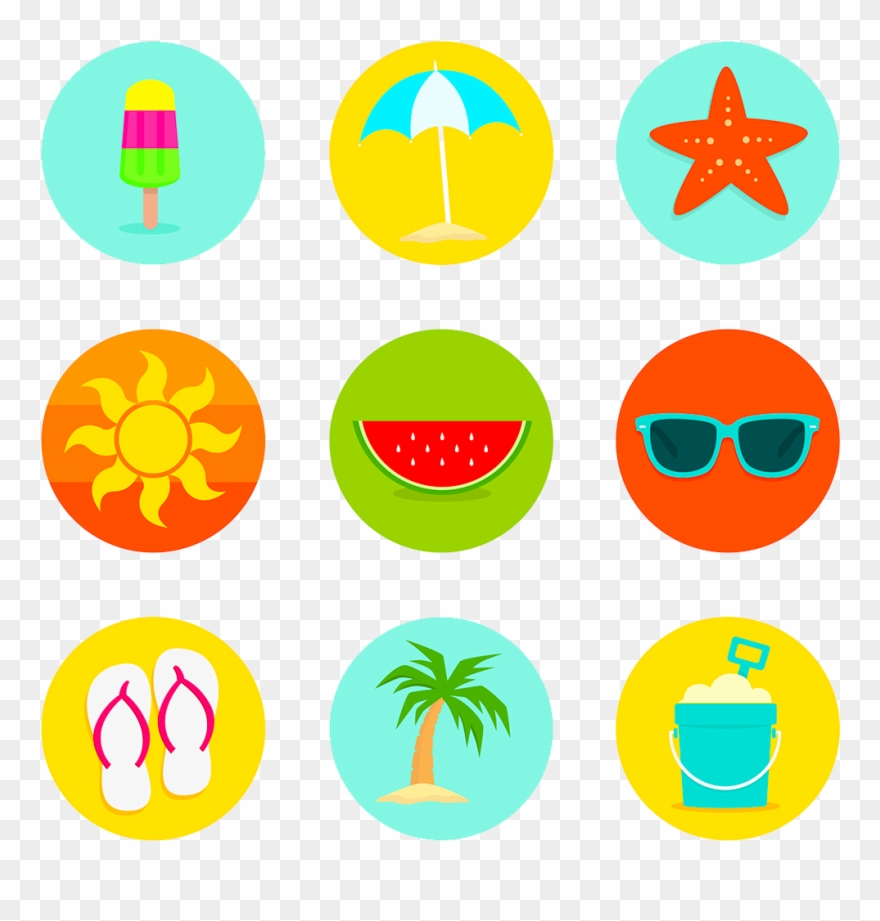 Community Events Calendar - Summer Icons Clipart