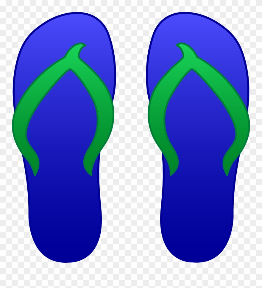 Blue Flip Flops Free Clip Art - Blue Flip Flop Clip Art - Png Download