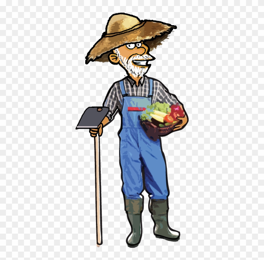 Farmer Vs Gods - Cartoon Clipart