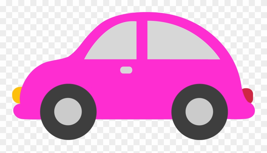 Simple Clipart Race Car - Pink Car Clipart - Png Download