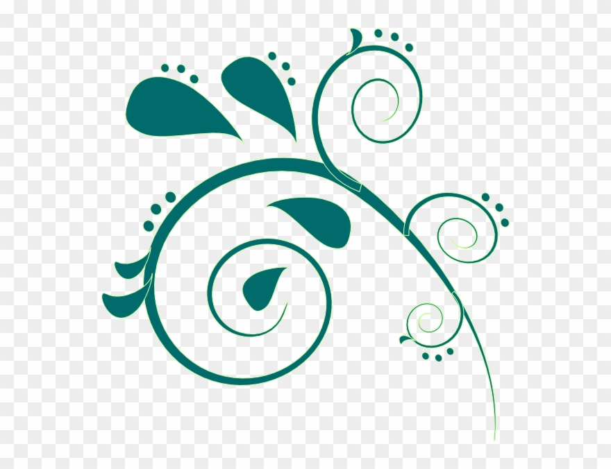 Teal Paisley Clip Art - Free Paisley Clip Art - Png Download