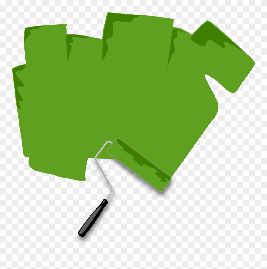 Paint Roller Border And Banner Clip Art Free Vector - Green Banner Vector Png Transparent Png