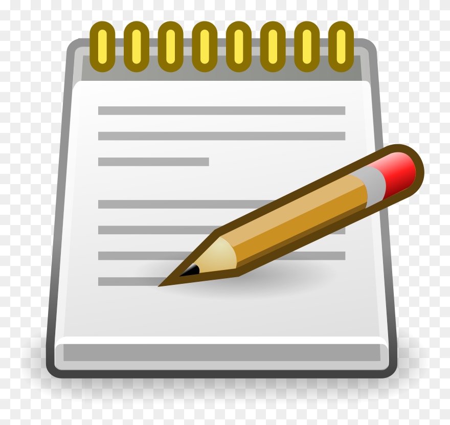 Accessories Text Editor - Notepad And Pen Clipart - Png Download