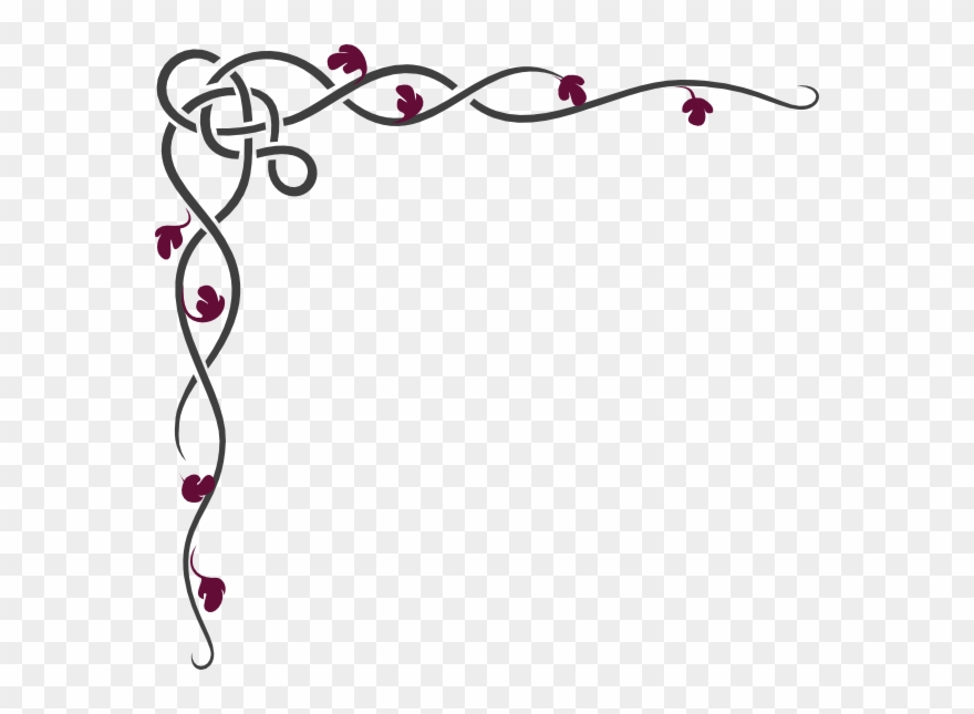 Black And Purple Scroll Clip Art Vector Clip Art Online, - Red And Grey Border - Png Download