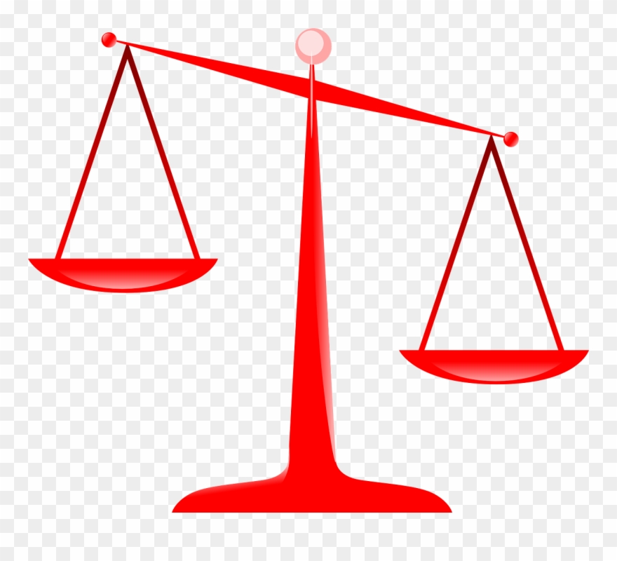 Red Scales Of Justice Clipart