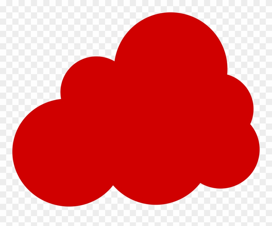 Clipart Red Cloud Clip Art Clouds With Sun Rays Clip - Red Cloud Icon Png Transparent Png