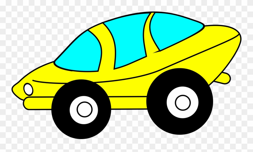 Racing Race Car Clip Art Free Clipart Images Image - Yellow Toy Car Cartoon - Png Download
