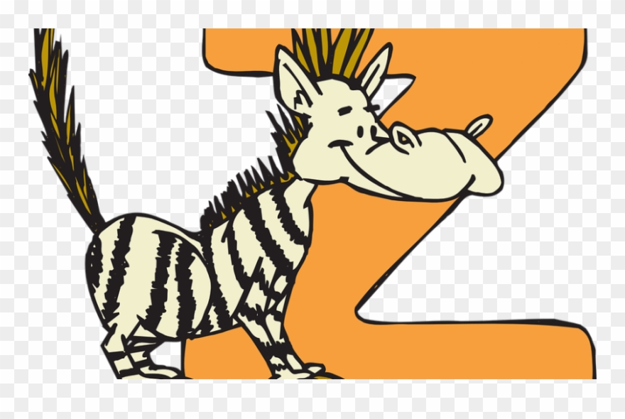Zoo - Z Is For Zebra Wall Clock Clipart