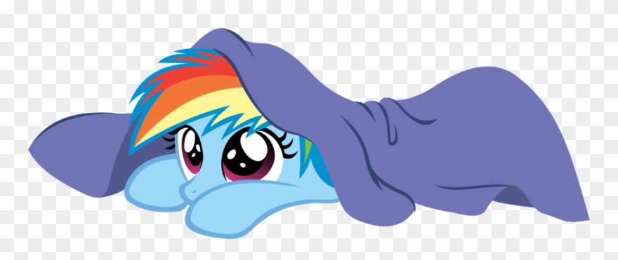 Pictures Of Raking Leaves - Rainbow Dash Under Blanket Clipart