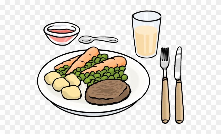 Die Lebensmittel Müssen Gesund Sein - Mittag Essen Clipart - Png Download