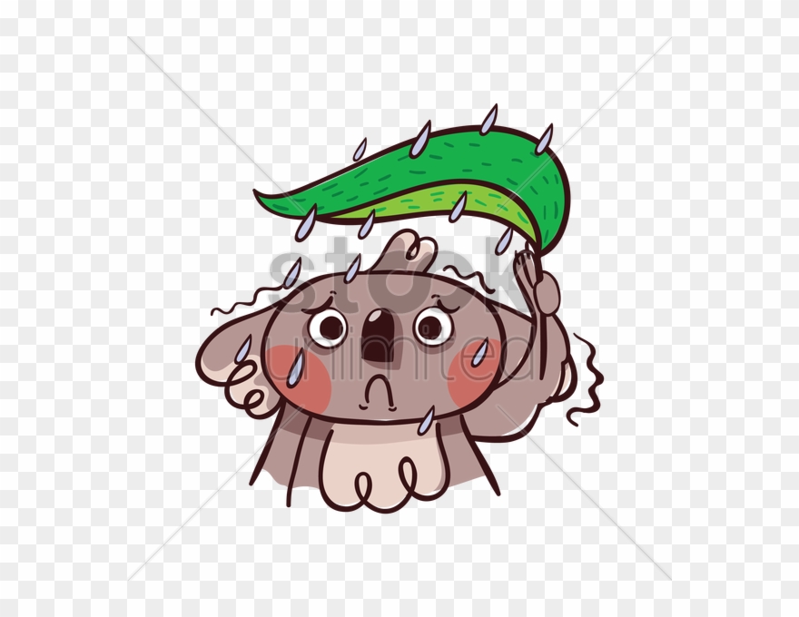 Gloomy Clipart Clip Art - Sad Koala Bear Cartoon - Png Download