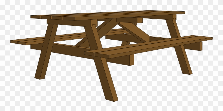 Picnic Table Clipart Garden - Table Outside Clip Art - Png Download