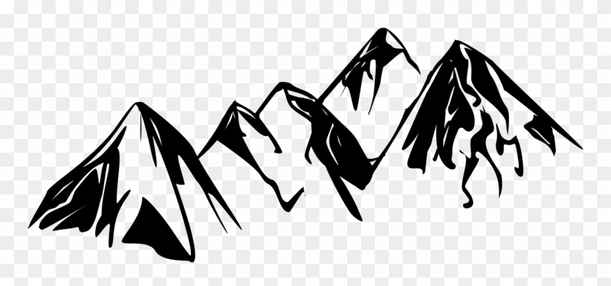 Black And White Download Computer Icons Art - Mountains Clipart Black And White - Png Download