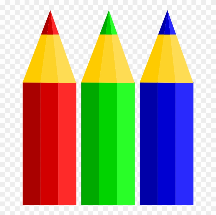 Clipart - Pencils - Clip Art Coloured Pencils - Png Download